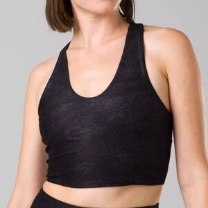 PRANA Momento Crop Top Size Small Reversible Athleisure Fitted Yoga‎ Studio